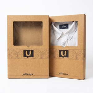 Custom Luxury Eco-Friendly Recyclable <b>Kraft</b> Paper <b>Box</b> for Fashion Clothing Premium Apparel Packaging with UV Logo Printing - Product Image 2