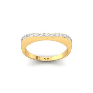 Sleek Uniform Round Lab Grown Diamond Band <b>Ring</b> in Gold with 10K Gold Plated Finish Luxury for Women - Product Image 1