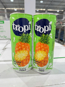 250ml Slim can OEM ODM Private Label 100% Pure Fresh Sweet Mango Grape Pineapple Cocktail Flavored Colored Puree <b>Bottle</b> - Product Image 1