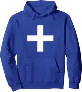 Sweat-shirt à capuche bleu avec cordon de serrage et poche avant pour homme - Product Image 3
