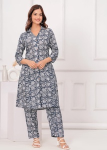 Conjunto de Dos Piezas de Algodón Elegante de Alta Calidad para Mujer, para Usar en Casa o en Vacaciones y Fiestas, Suministro Mundial - Product Image 3