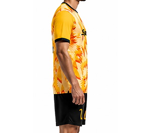 Ensemble d'uniformes de football rétro classiques unisexes personnalisés, tissu respirant en spandex/polyester à séchage rapide, motif géométrique, col rond, personnalisable - Product Image 6