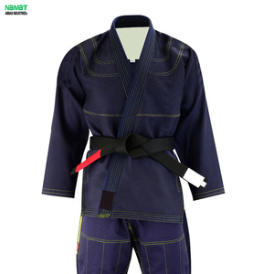 ชุดยิวยิตสู BJJ สีน้ำเงิน ผ้าคอตตอนหนา สำหรับผู้ใหญ่ ยูนิเซ็กซ์ ชุดฝึกศิลปะการต่อสู้ ทนทาน ตะเข็บเย็บแบบตัดกัน - Product Image 1