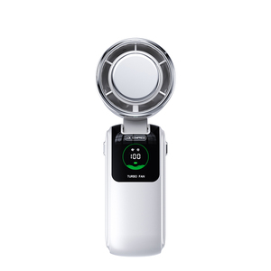 Ventilador de Mano con Enfriamiento Real, Doble Enfriamiento, 5 Velocidades, Bajo Ruido, Recargable, Portátil, para Viajes al Aire Libre, Niebla Helada de 16°C - Product Image 1