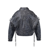 Chaquetas cortas de cuero suave de alta calidad Chaquetas de cuero genuino de motocicleta de PU con cremallera de moda para mujer