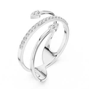 Anillo de Oro Sólido de 14k con Diamantes de Corte Brillante Redondo para Mujer, Anillo de Compromiso Clásico de Diseño Minimalista para Regalo - Product Image 5