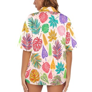 T-shirt en coton tricoté ample à épaules tombantes pour femme - Design uni, longueur extra-longue - Product Image 4