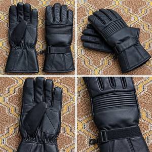 Stock Wholesale Custom Genuine <b>Leather</b> Touchscreen Motorcycle <b>Gloves</b> <b>Men</b> Winter Thermal Insulated Windproof Biker <b>Gloves</b> - Product Image 2