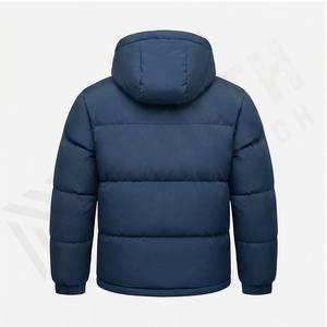 Chaqueta acolchada informal de invierno para hombre con corte de cremallera diagonal y muy exigente en moda para hombre de calidad superior - Product Image 3