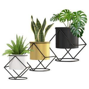 Durable Decorative Metal Planter <b>Pot</b> <b>Large</b> <b>Flower</b> <b>Pot</b> For Indoor Outdoor Garden Balcony Patio And Home Decoration - Product Image 2