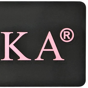 AKA Black Luggage <b>Tag</b> Black PVC Travel Bag <b>Tag</b> with Pink Lettering <b>ID</b> Address Card Holder Suitcase Travel Accessory for Women - Product Image 5