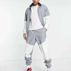 Custom Men's Windbreaker Set Two Piece Tracksuit Solid Casual <b>Waterproof</b> Sportswear <b>Jacket</b> Jogger Pants Outdoor Streetwear 100% - Product Image 1
