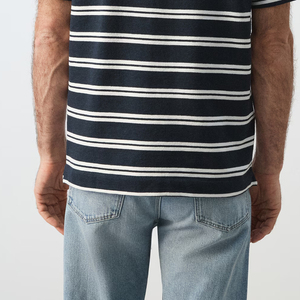 Camiseta de Manga Corta a Rayas con Cuello Redondo, Corte Recto, Diseño con Rayas, Ajuste Regular, con Logotipo Personalizado, Cómoda, 2026 - Product Image 6