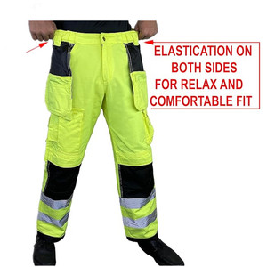 Pantalon de travail de sécurité haute visibilité réfléchissant personnalisé avec logo sur mesure - Product Image 4