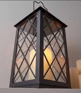 Lanterne à bougie suspendue en verre de style européen en métal noir décoratif fait main pour la décoration intérieure - Product Image 6