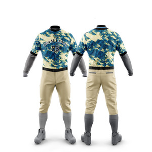 Uniforme de Béisbol para Adultos al por Mayor, Jersey Personalizado de Manga Larga, Transpirable, de Secado Rápido, Impreso de Alta Calidad, 100% Poliéster - Product Image 2