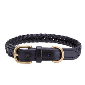 Collier en cuir de haute qualité pour chien, boucle en acier solide et anneau en D Design personnalisé et tailles, rembourrage en cuir souple - Product Image 1