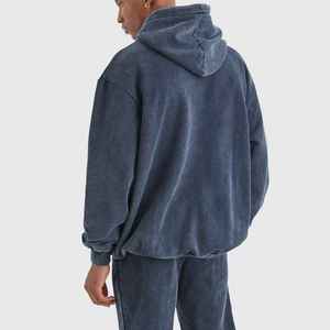 Lightweight Sportswear Fleece Men Winter Plain Dyed Pullover Hoodies Wholesale Vintage Cotton - Product Image 4
