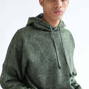 Sudadera con Capucha Extra Grande de Forro Polar para Hombre, Diseño Tie-Dye, 100% Algodón, Tejido de 360g, Impermeable y Transpirable - Product Image 4