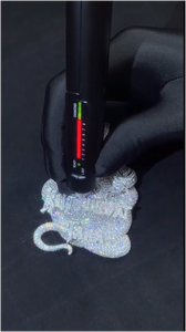 Colgante Personalizado de Moissanita VVS Chapado en Oro de 18k para Hombre y Mujer, Joyería de Moda, Estilo Hip Hop, Cadena con Iniciales - Product Image 4