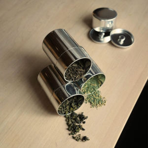 Recipiente de Hierro para Té, Plateado, con Doble Tapa Hermética, Ecológico, con Asa, Moderno, para Almacenamiento de Alimentos en la Cocina, Tarro para Granos de Café, Especias, Nueces, Azúcar - Product Image 6