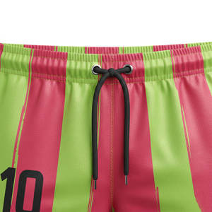 Conjunto de Uniforme de Fútbol a Rayas Transpirable Teñido en Prenda 100% Poliéster de Moda con Nombre de Equipo Personalizado - Product Image 6