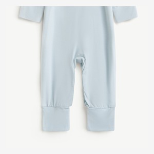 Combinaison pour bébé en modal et élasthanne, ajustée, à manches longues, avec fermeture à boutons pression, pour nouveau-né garçon, ODM Vietnam - Product Image 3