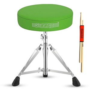 5 Core Drum Throne 3" Thick <b>Padded</b> Memory Foam Comfortable Drummer <b>Stool</b> 200Lb Capacity Adjustable - Product Image 1