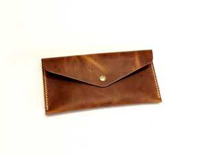Cartera de Cuero con Acabado Rústico, Estilo Sobres, Larga, para Dinero, Monedero Elegante, Porta Tarjetas Tradicional para Efectivo - Product Image 2