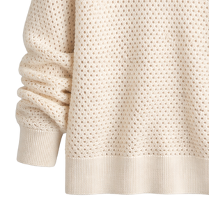 Cárdigan de punto 100% algodón para mujer, con botones al frente, textura de punto abierto, corte relajado, suéter informal para usar en capas, ideal para el invierno y uso diario. - Product Image 6