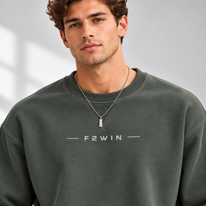 เสื้อสเวตเชิ้ตคอกลมผู้ชาย F2WIN ทรงปกติ ผ้าฟลีซ พิมพ์ลายตัวอักษรสีน้ำเงิน สวมใส่สบายๆ สำหรับฤดูใบไม้ร่วง เสื้อสเวตเชิ้ตคอกลมผู้ชาย - Product Image 6