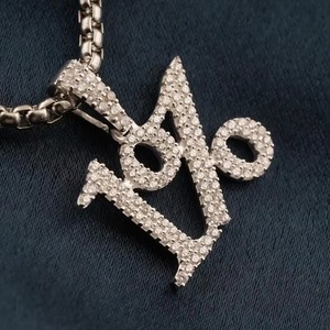 VVS Iced Out Silver Plated Moissanite <b>Cushion</b> Cut Custom Number Luxury Hip Hop Statement Pendant for Men - Product Image 3