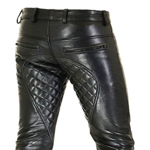 Best Price Men's Leather Pants Mid Eco-Friendly Waist Breathable <b>Winter</b> Best Price Wholesale OEM Customization - Product Image 3