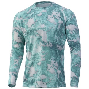 Men's Full Sleeve Camouflage Fishing Shirt Moisture-Wicking Polyester Summer Outdoor Wear - Product Image 1