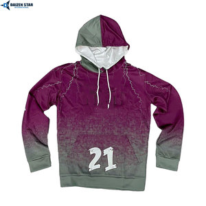 OEM Winter Sports Hoodie Moisture Wicking Fitness Pullover with Embroidery & Digital Printing Polyester/Cotton for Gym Workout - Product Image 6