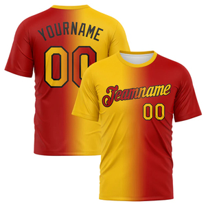 Maillot d'équipe personnalisé, teinture tie-dye, respirant, 100% polyester, couleur dégradée, léger, séchage rapide, kit de football personnalisé - Product Image 5