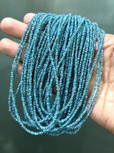 Genuine Natural <b>Blue</b> Diamond Uncut <b>Beads</b> Strands 2mm 3mm 16 Inch Certified Rough Raw <b>Blue</b> Diamond <b>Beads</b> for Jewelry Making Bulk - Product Image 2
