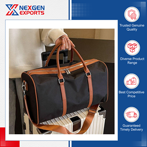 มีจำหน่ายในราคาขายส่ง คุณภาพเยี่ยม กระเป๋าเดินทางแฟชั่นกันน้ำ หนัง PU ขนาดใหญ่ ปิดด้วยซิป สไตล์อินเดีย - Product Image 5