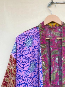 ชุดกิโมโนผ้าไหมสไตล์วินเทจทำด้วยมือสำหรับฤดูร้อนและฤดูใบไม้ผลิ - Product Image 2