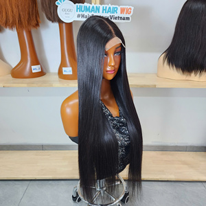 Perruques 100% Cheveux Humains Vierges Vietnamiens Double Drawn 5x5 HD Transparent Lace Sans Colle Lisses Comme des Baguettes Densité 200 - Product Image 3