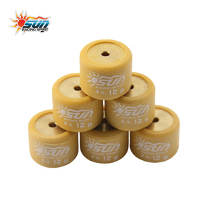 SUN RACING 15x12mm 12G Rouleaux de variateur CVT pour MIO 100, fabriqués à Taïwan, en laiton et fibre composite, 6 pièces - Product Image 1