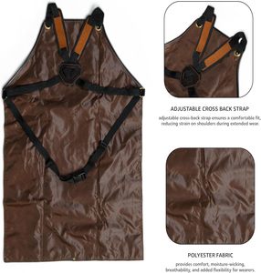 Custom Logo Top Quality Leather Welding <b>Work</b> <b>Apron</b> Hot Sale Fireproof BBQ Cooking Kitchen <b>Aprons</b> Wholesale Home Chef Use <b>Aprons</b> - Product Image 5