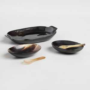 Nuevo Tazón de Servir de Cuerno de Búfalo Natural de Estilo Moderno, Utensilios de Cocina para Decoración del Hogar y Servir Alimentos, de la India - Product Image 3