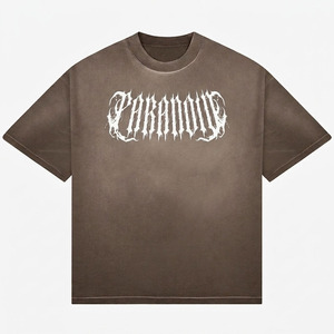 เสื้อยืดคารานอว์ พลัสไซส์ ผู้ชาย ผ้าฝ้าย แขนสั้น คอกลม สไตล์สตรีท พิมพ์ลายตัวอักษร ดีไซน์โลโก้ด้านหน้า ผ้าเจอร์ซีย์ - Product Image 1