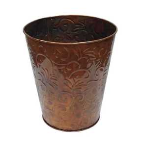 Green Textured Square <b>Grid</b> <b>Metal</b> Trash Can Embossed Steel Waste Bin Office Bathroom Garbage Basket Hotel Rubbish Dustbin - Product Image 6