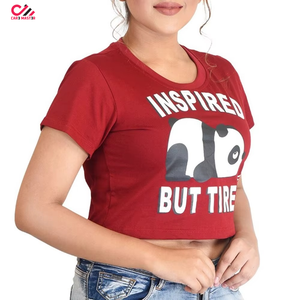 T-shirt personnalisé à imprimé tie-dye pour femmes, t-shirts courts de qualité supérieure, manches courtes, crop tops - Product Image 6