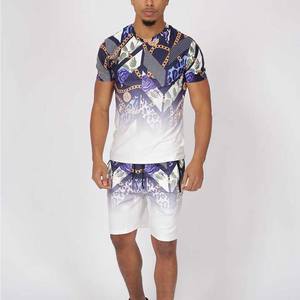 Conjunto casual de verano para hombre, conjunto de dos piezas, camisa de manga corta y pantalones cortos - Product Image 4
