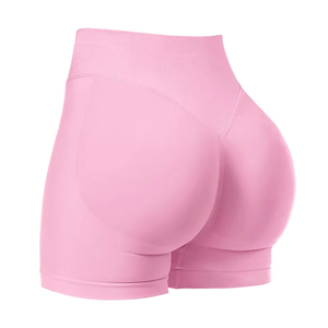 Custom Women's Gym Booty Shorts Seamless High Waist Moisture-Wicking Fitted Wool/Silk Workout Fitness Running Yoga Shorts - Product Image 2