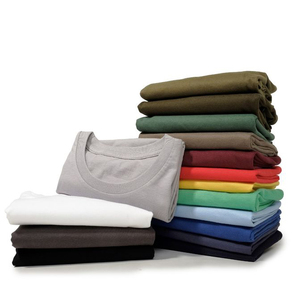 เสื้อยืดคอกลมแขนสั้นสีน้ำเงินล้วนสำหรับผู้ชาย ผ้าฝ้าย 100% ทรงปกติ สวมใส่สบาย ผ้าเจอร์ซีย์ถัก เป็นมิตรกับสิ่งแวดล้อม แห้งเร็ว น้ำหนัก 250 กรัม มีโลโก้ด้านหน้า - Product Image 1