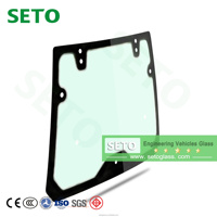 Vitre de cabine d'excavatrice pour Cat Caterpillar Komatsu Hyundai Volvo Hitachi Kobelco Doosan Daewoo Sumitomo avec homologation Emark